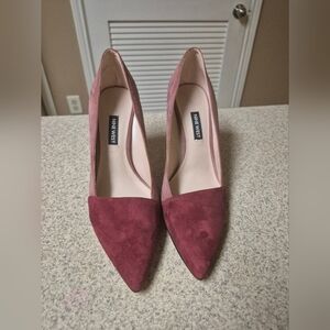 Nine West Women's Burgundy Suede Pumps